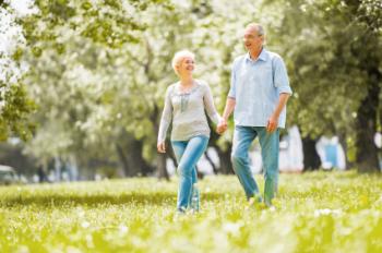 Seniors walking