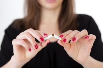 woman snapping a cigarette