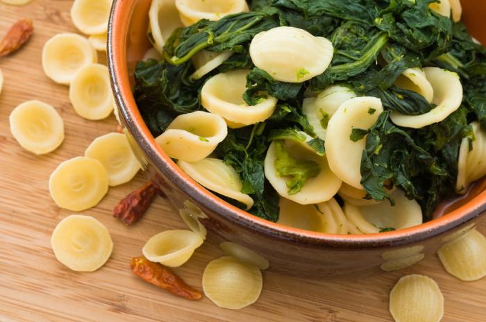 orecchiette with turnip tops