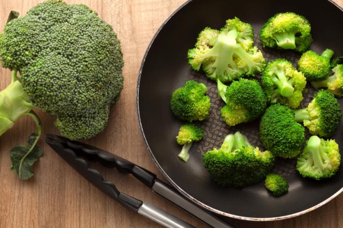 broccoli in a pan